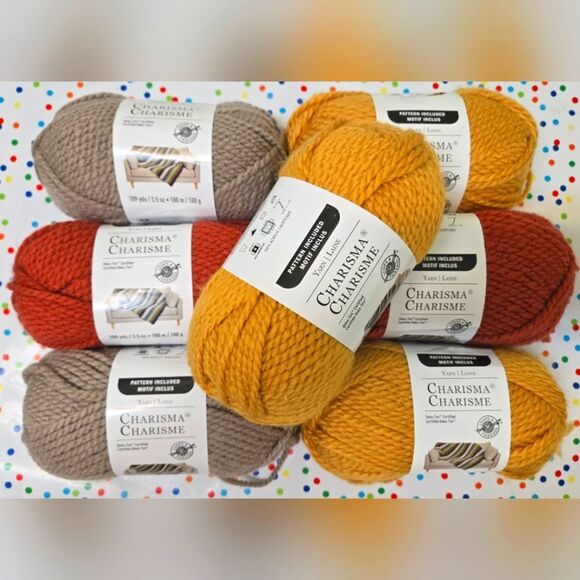 6 LOOPS & THREADS CHARISMA YARN SKEINS FALL COLORS! - Picture 1 of 12